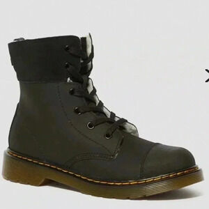 DR.  MARTENS FUR LINED AIMILITA LEATHER BOOTS